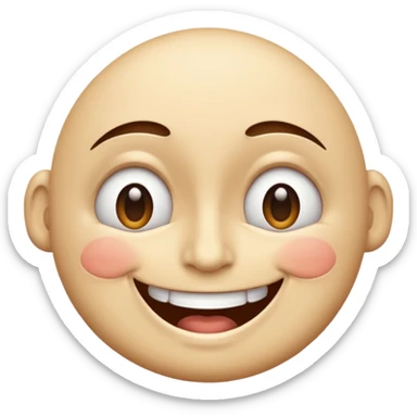 I want an overly excited face that says “I am so excited, I cannot contain. With eyes tightly squeezed closed together and a big grin emoji. With shut  eyes  sticker