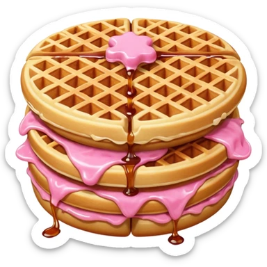 waffle wich dough is pink sticker