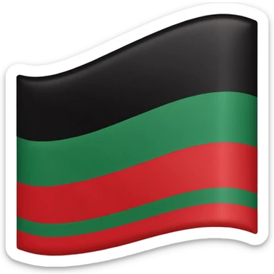 Pan African-African American Flag (Red-Black and Green horizontal stripes) - no stars or other symbols sticker