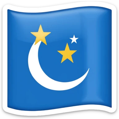 iPhone emoji flag of Uyghuristan (East Turkestan) sticker