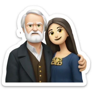 Victor Hugo and Notre Dame de Paris sticker