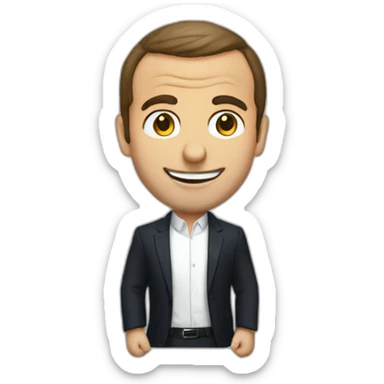 macron-selling-at-souk sticker