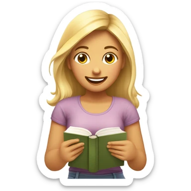 Acciones de una chica rubia sticker