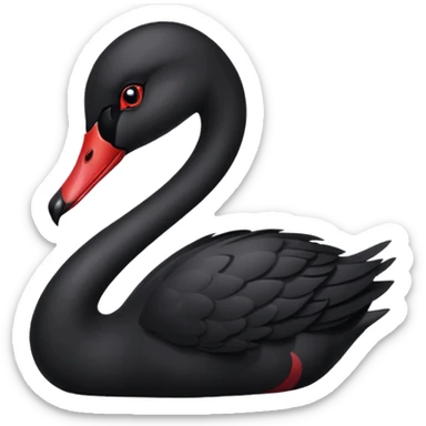 Black swan sticker