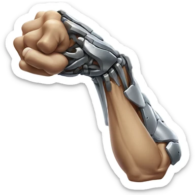 Cyborg arm only flexing bicep and shoulder sticker