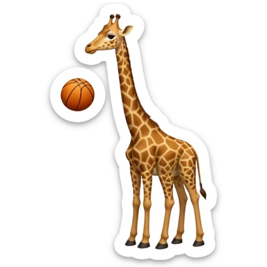 basketball player giraffe sticker