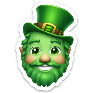  leprechaun's sly smile sticker