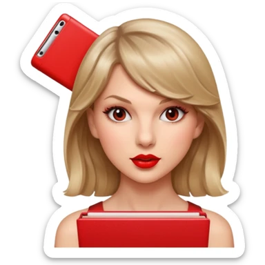 Glitter background with red album Taylor Swift sticker