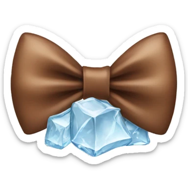 Brown Bow with ice sticker