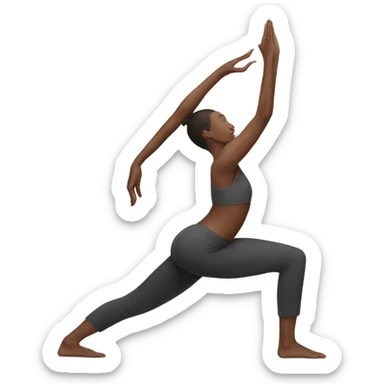 Yoga asana pose back bend full wheel sticker