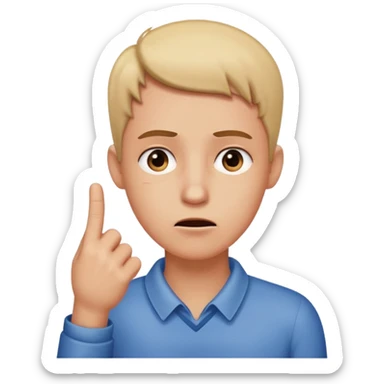 showing with your big finger on the neck  sticker