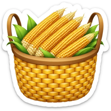 corn grain basket  sticker