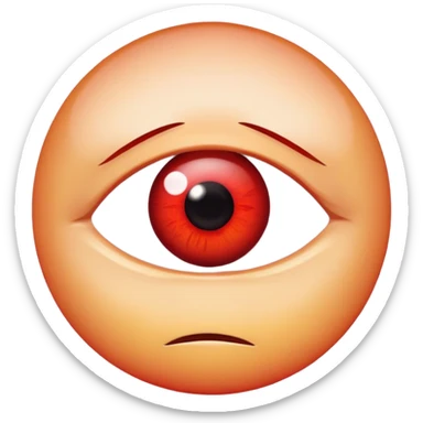 Sad red eye emoji sticker