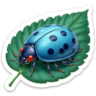 blue lady bug on leaf
























































 sticker