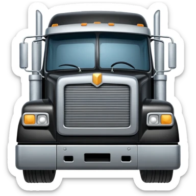 Square 18 wheeler Peter belt facing me  sticker