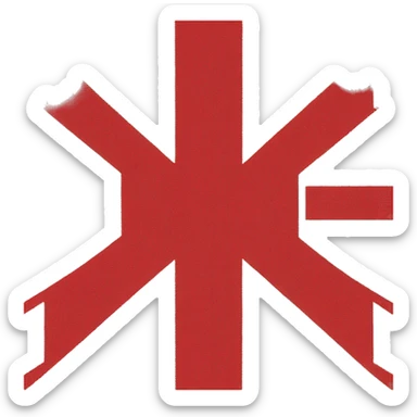 symmetrical canadian flag sticker