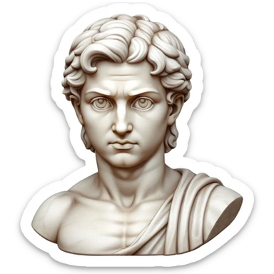 Cinematic Realistic Michelangelo's David Sculpture Emoji, depicted as a masterful Renaissance statue with idealized proportions and a serene noble expression, rendered with lifelike marble textures and soft classical lighting that captures its timeless beauty. sticker