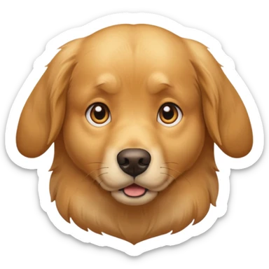 I want an emoji of a goldenretriever who is scared sticker