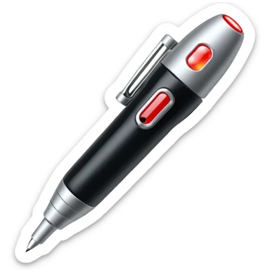 the neuralyzer from Men in Black movies; an expandable silver probe with a pocket clip like a pen with a red light at the tip sticker