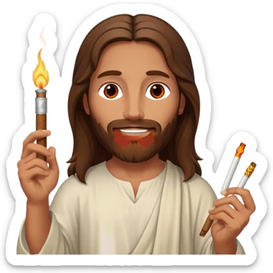 jesus but he’s high as hell on the mary jane sticker