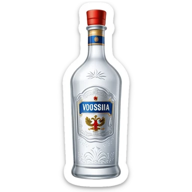 russian vodka bottle sticker