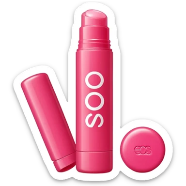 eos lip balm tube shaped like a lipgloss with eos on it  sticker