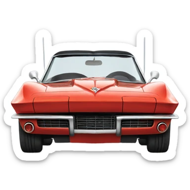 Driver in a 1964 corvette sticker