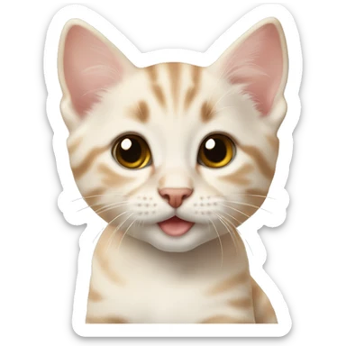 6 week old cream tabby  kitten sticker
