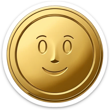 generate a token like a regular, real-life coin  sticker