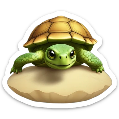 Éric zemur sur une tortue avec des yeux qui lance des lazer sticker