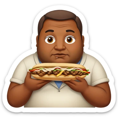 FAT Brown Dirty guy with a Döner kebab sticker