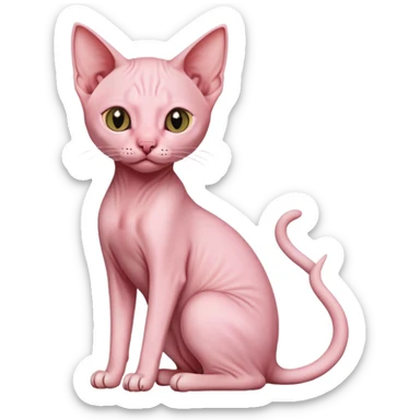 skin cat hairless full body sitting sticker