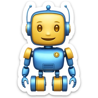 Friendly cartoonish bot. sticker