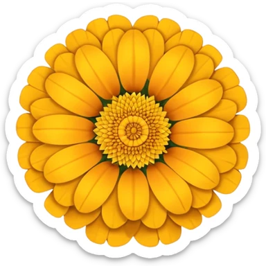 Yellow marigold icon sticker