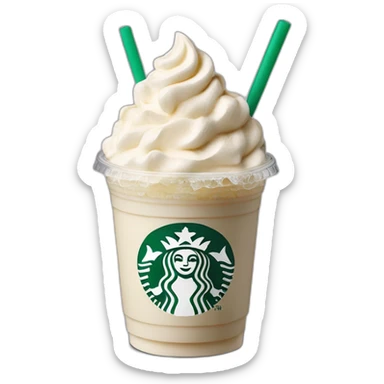 Starbucks white chocolate Frappé sticker