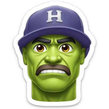 hulk hogan with a baseball cap sticker