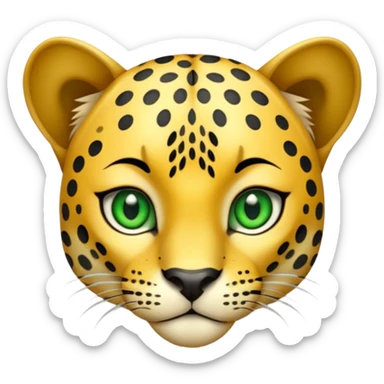 A high-resolution photo-realistic digital illustration of a young jaguar, chest upward A high-resolution, photo-realistic digital illustration of a majestic young jaguar sticker