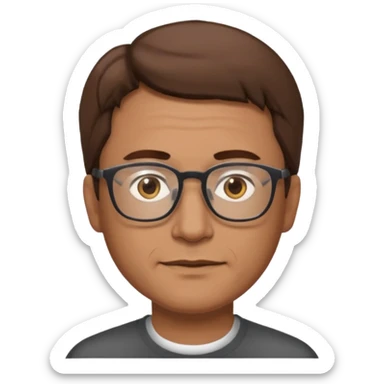 homme cheveux brun age moyen brun lunettes sticker