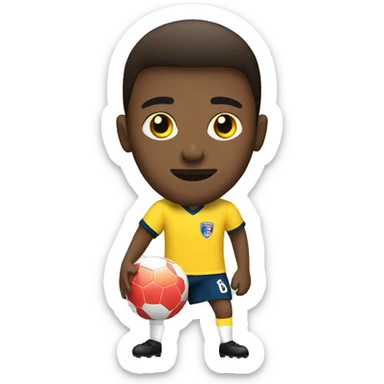 footballer passing the ball sticker