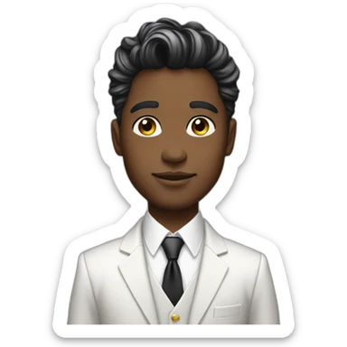 Posh-boy-with-white-suit-and-rainbow-unicorn-hair sticker