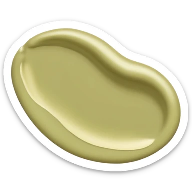 Pale olive cream swatch smear sticker