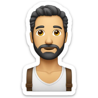 Hombre con barba y calvo muy atractivo sticker