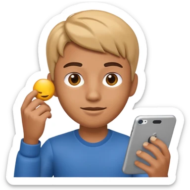 3D imoji of Young man who is graphics design sticker