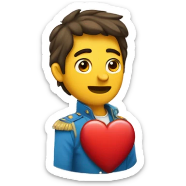 Un corazón con una corona ariba sticker