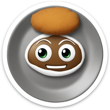 Falafel on a plate sticker