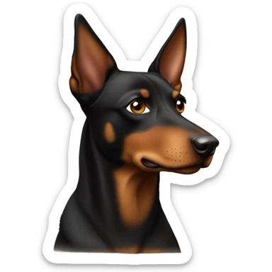 realistic dog australian kelpie indoor gaze full brown color sticker