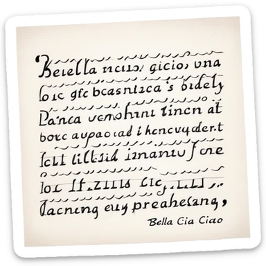 lyrics to  Bella chao sticker