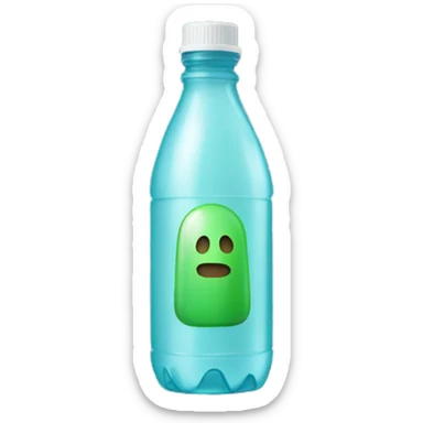 plastic bottle with ❌ sticker