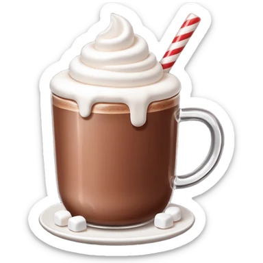 Hot chocolate with marshmallows sticker