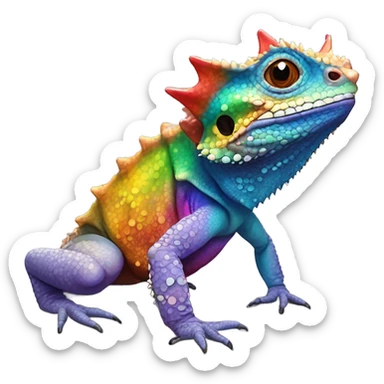 LGBT horned lizard sticker